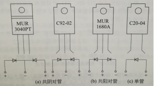 图1 快恢复二极管的内部结构与外形