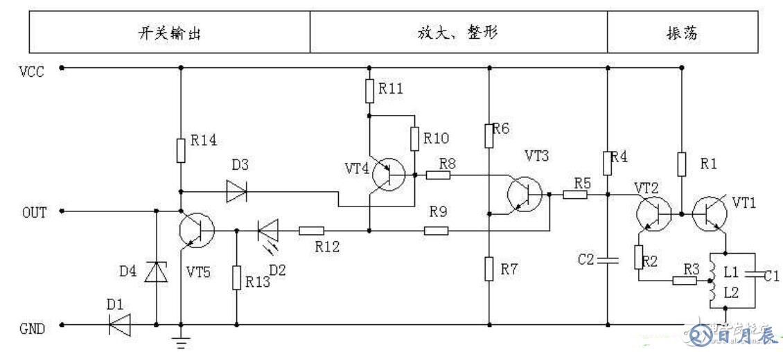 三线制接近开关原理图