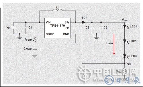 基于高亮度LED升压转换器的开路保护设计