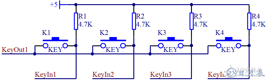 单片机独立式按键和矩阵式按键电路设计