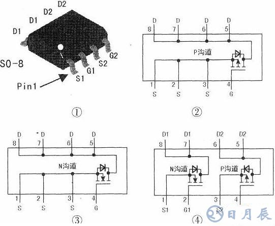 8脚贴片mos管引脚图